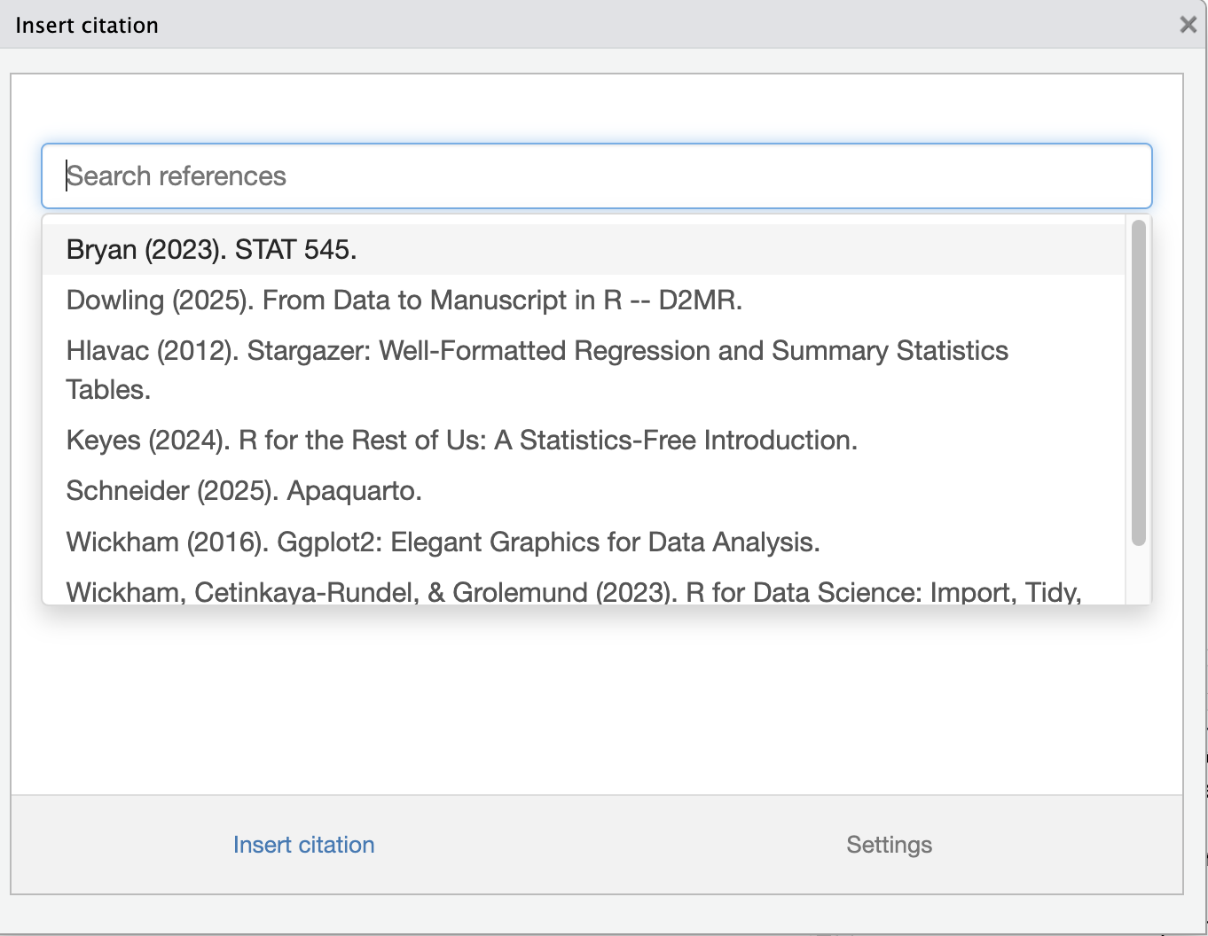 citr linked to a bib file